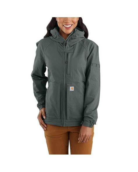 carhartt super dux relaxed fit lightweight hooded jacket in gray lyst
