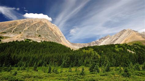 Nature Landscape Mountain Hill Clouds Rock Trees