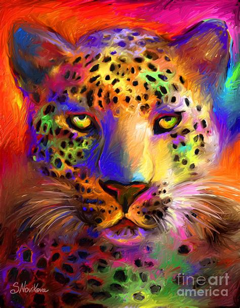 Vibrant Leopard Painting Painting By Svetlana Novikova