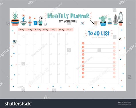 Modèle Scandinavian Weekly Et Daily Planner Image Vectorielle De