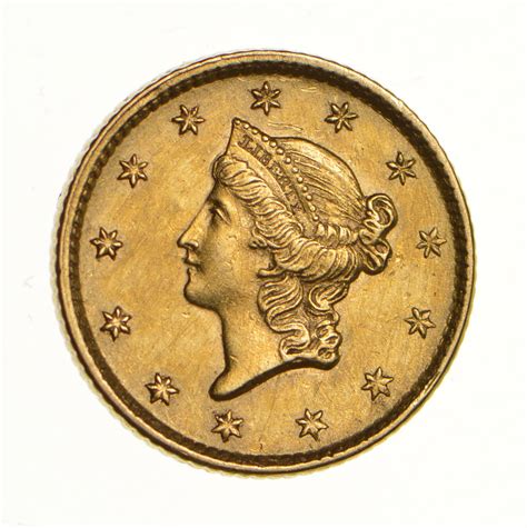 100 United States Gold Coin 1853 Liberty Head Historic Property