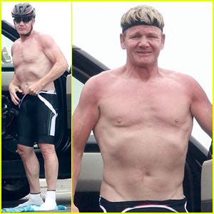 Gordon Ramsay Goes Shirtless For Malibu Bike Ride Gordon Ramsay