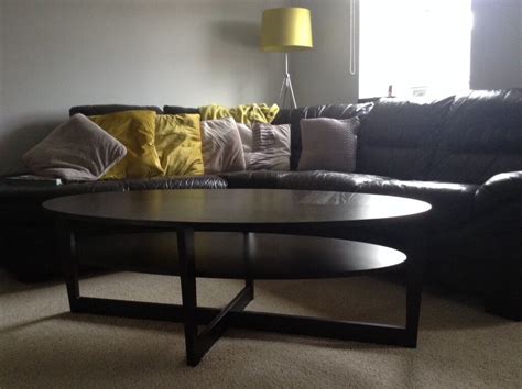 Determine on the floor covering. IKEA Vejmon coffee table in brown/black | in Penarth, Vale of Glamorgan | Gumtree
