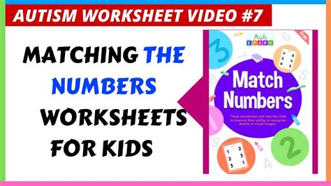 Autism Worksheets 7 Match The Numbers Autispark Autism Games