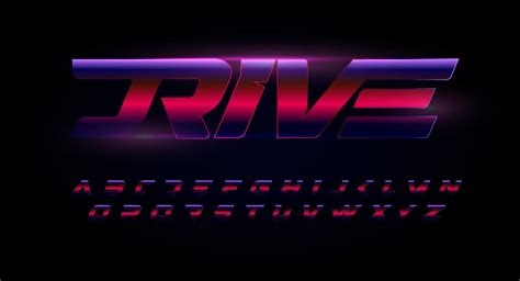 Drive Alphabet Red And Blue Letters With Glossy Gradient Effect