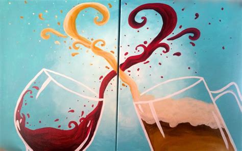 Pinots Palette Canvas Painting Diy Paint And Sip Wine And Paint Night