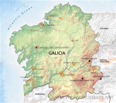 Galicia Mapa Mapa De Galicia Smith Suber1966