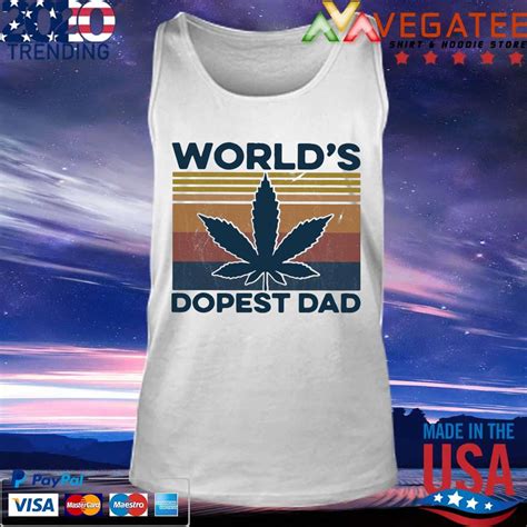 Weed Worlds Dopest Dad Vintage Shirt Hoodie Sweater Long Sleeve And