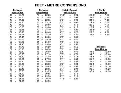 Height Feet To Inches Conversion Table Stuff Pinterest Prefixes