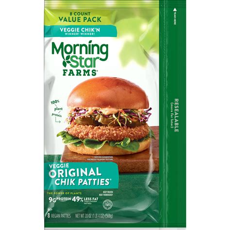 Morningstar Farms Meatless Chicken Patties Plant Based Protein Vegan