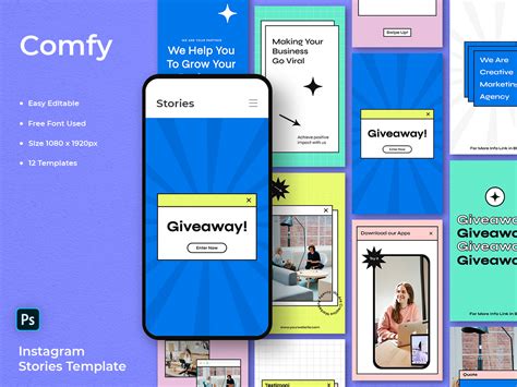 Comfy Creative Marketing Instagram Stories Template Uplabs
