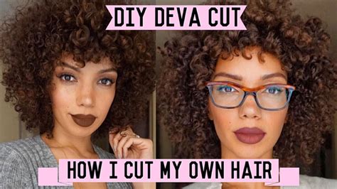 how to cut curly hair at home diy deva cut healthy hair journey pt 3 youtube