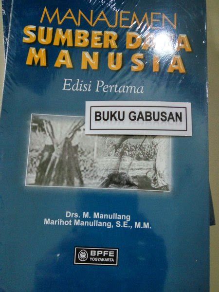 Jual Buku Manajemen Sumber Daya Manusia Edisi Pertama M Manullang