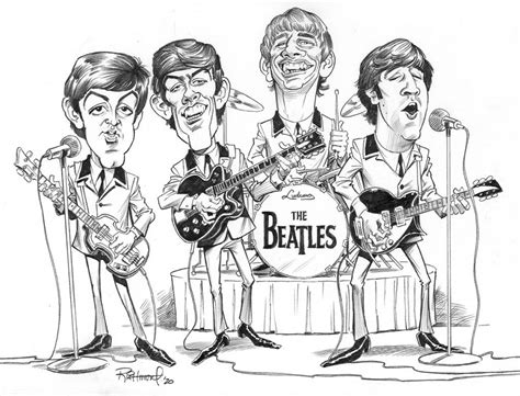 Richmond Illustration Inc Beatles Cartoon Beatles Art Beatles Photos