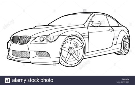 Die offizielle website von bmw deutschland: Vettore dettagliate disegnare un piatto auto sportive con corsa nero opzione personalizzata in ...