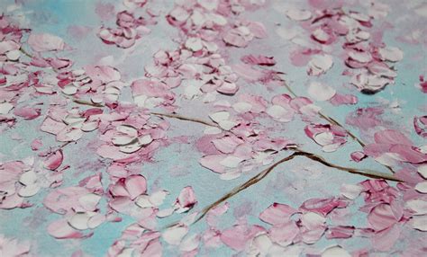 Cherry Blossom Painting Original Art Sakura Painting Abstract Etsy