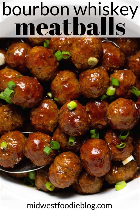 These simple crockpot meatball recipes are sure to be a big hit! Slow Cooker Bourbon Whiskey BBQ Meatballs | Recipe | Bbq ...