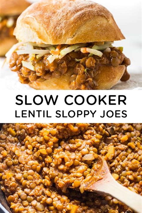 Slow Cooker Lentil Sloppy Joes Favorite Food