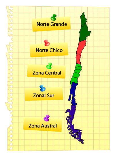 Zonas Naturales De Chile Climas De Chile Chile Para Niños Mapa