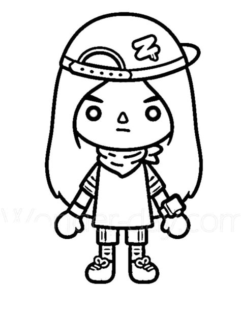 Toca Life Girl Coloring Pages Toca Boca Coloring Pages Coloring
