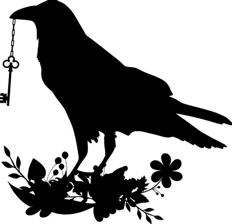 Svg Animal Flowers Bird Raven Free Svg Image And Icon Svg Silh