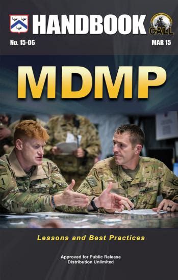 mdmp lessons   practices handbook  army combined arms center