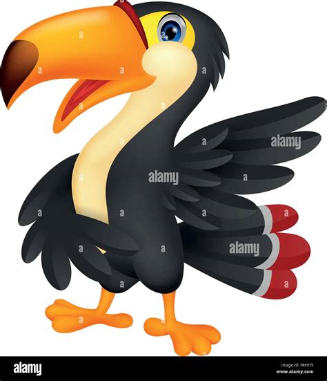 Cute Toucan Cartoon Presenting Stock Vector Image And Art Alamy
