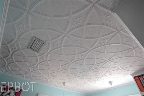They are usually pretty thin how have the tiles held up over time? Glue Up Ceiling Tiles Over Popcorn | Tile Design Ideas