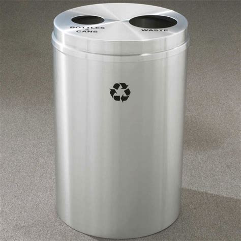 Supplied with brass woodscrews in a matching finish. Trash Cans - Glaro RecyclePro II Receptacles for Bottles ...