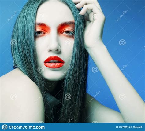 Beautiful Woman With Bright Make Up Stock Image Image Of Girls