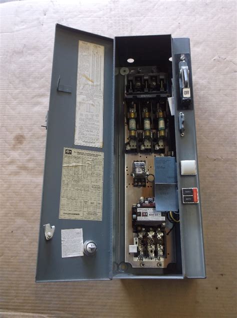 Commando ignition diagram with battery and starting capacitor control unit fuses with 3 wire and. Cutler Hammer A30EGO Magnetic Combination Starter W/Motor ...