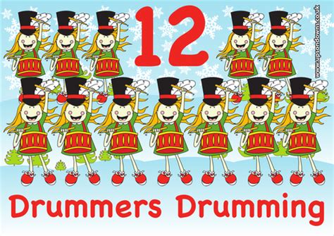 12 Drummers Drumming Poster Teaching Resources