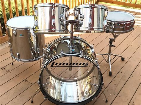 Ludwig Stainless Steel Big Beat Drum Set Vintage Reverb Australia