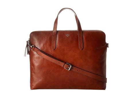 We design and create each of our women's handbags with you and your limitless adventures and responsibilities in mind. Fossil Leather Sydney Laptop Bag in Brown - Lyst
