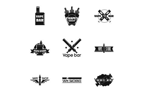 Vape Bar Logo Set Simple Style Graphic By Anatolir56 · Creative Fabrica