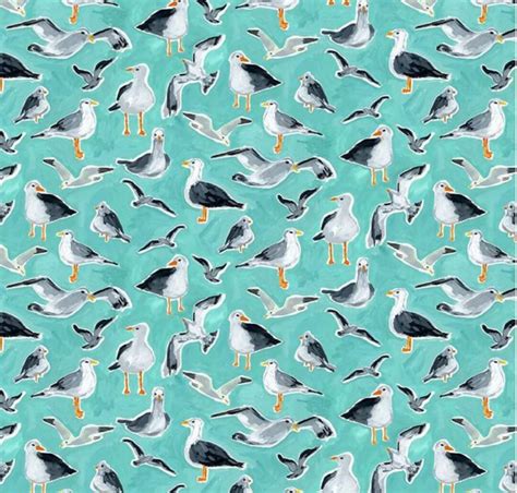 Seagull Fabric Chasing The Sun By Dear Stella By The Half Or Full