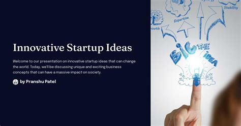 Innovative Startup Ideas