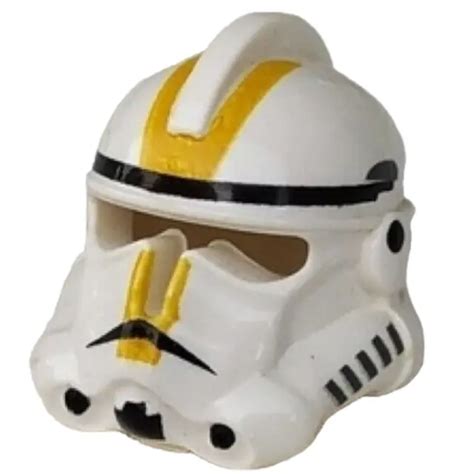 Lego Star Wars Clone Trooper Helmet Minifigure Phase 2 Yellow Elite