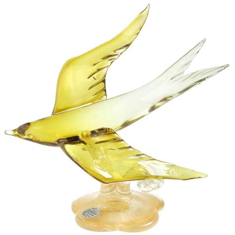 Plenty of vintage bird statues to choose from. Vintage Mid-Century Murano Yellow Italian Art Glass Flying ...