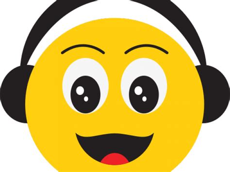 Smiley Clipart Listening Emoticon Listening To Music Png Transparent