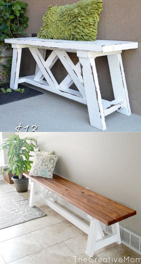 21 Gorgeous Easy Diy Benches Indoor And Outdoor A Piece