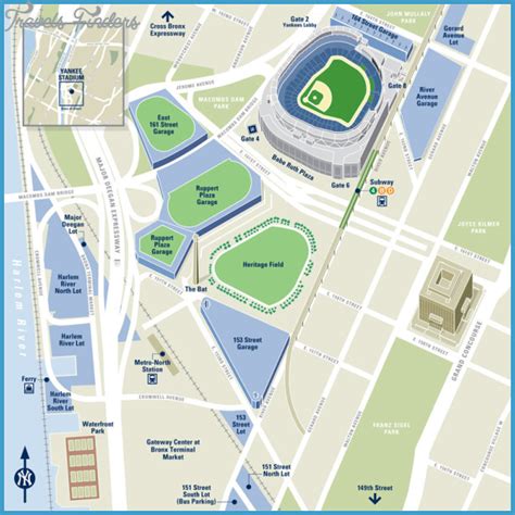 New York Map Yankee Stadium Travelsfinderscom