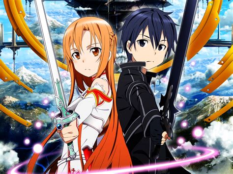 Wallpaper Anime Sword Art Online Yuuki Asuna Kirito Sword Art