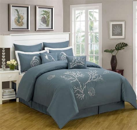 Whether you're looking for bedding for the guest bedroom or the master bedroom, kohl's has you covered with a wide array of comforters in both patterns and. Comforter Set CAL KING Coral Beach Sea Shell Tropical ...