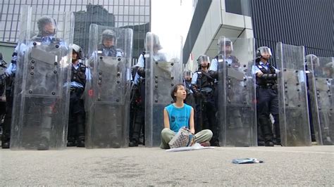 Hong Kong Police Fire Rubber Bullets At Protesters Channel 4 News