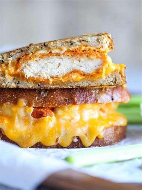 Easy Buffalo Chicken Grilled Cheese Recipe Cookies And Cups