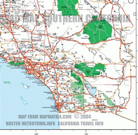 Southern California Road Map Pdf Printable Maps