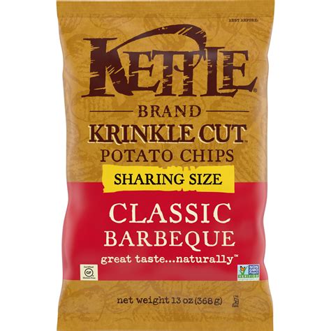 Kettle Brand Potato Chips Krinkle Cut Classic Barbeque Kettle Chips