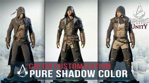 Assassin S Creed Unity Pure Shadow Color Customization Black Outfit