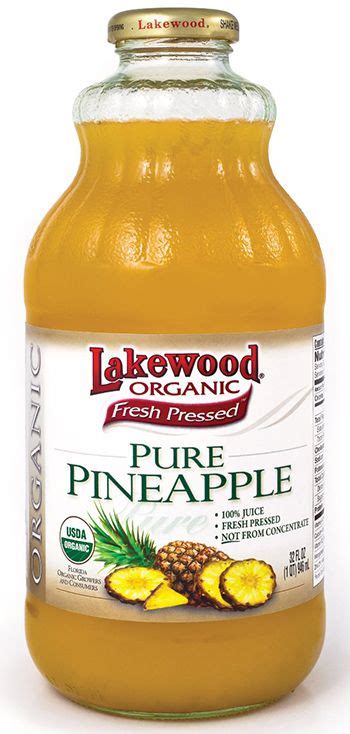 The center of the pineapple contains the highest amount of bromelain in the whole fruit. Lakewood Organic Fresh Pressed Pineapple Juice | Green ...